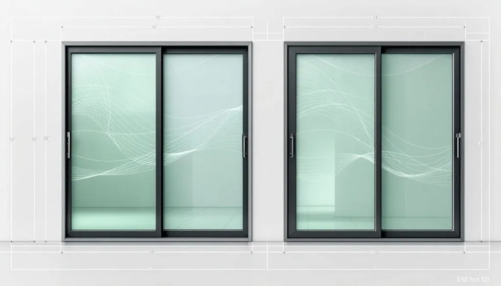 Comparison of custom vs. standard sliding glass doors.