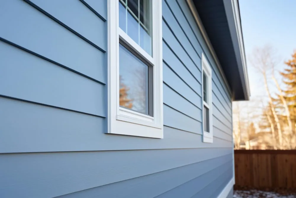 Installing new vinyl siding on a house, demonstrating the process.