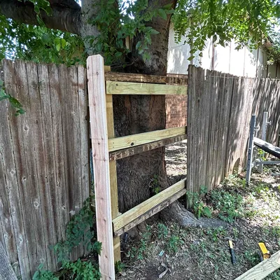 Fence Repair & Support Post Installation — gallery image 2